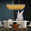 Modern Chandeliers for Dining Room, 54" Large Rectangle Gold Kitchen Chandelier Over Table, 12-Light with Smoke Glass Ceiling Lights, Farmhouse Pendant Lighting Fixture for Living Room Bedroom