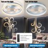 2-226.jpg Ceiling Fans with Lights Dimmable LED Embedded installation of thin modern ceiling fans(Blue)