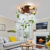 2-230.jpg Low Profile Caged Ceiling Fan with Lights Remote Control, Embedded modern industrial ceiling fan