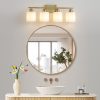 2-40.jpg Gold Bathroom Light Fixtures, 4-Light Modern Vanity Light Over Mirror, Wall Sconces with Milky White Frosted Glass Shades, E26 Socket (Bulbs Not Included)