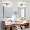 2-55.jpg Bathroom Vanity Light, LED 3 Bulb Crystal Sand Acrylic Shades, Wall Mounted Decorative Lighting Fixture, Suitable for Bathroom Vanity Mirror (Champagne Gold)