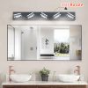 34" Modern 5-Light LED Vanity Light - Sleek Bathroom Wall Fixture, Iron & Acrylic, Dimmable & Energy-Efficient, Ideal for Mirror Lighting