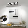 2-76.jpg LED 21 Inch Vanity Light White Round Acrylic 3 Light with Black Base Bathroom Wall Lighting Fixture