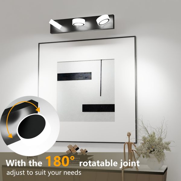 2-76.jpg LED 21 Inch Vanity Light White Round Acrylic 3 Light with Black Base Bathroom Wall Lighting Fixture