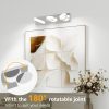 2-77.jpg LED Modern 3 Light White Rotating Oval Acrylic with Chrome Base 21 Inch Vanity Light Over Mirror Lighting Fixture