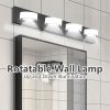29" Modern 4-Light LED Vanity Light, Sleek Black Bathroom Wall Light Fixture for Mirror, Shower, and Bathroom Decor