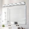 45" Modern 6-Light LED Vanity Light, Sleek Chrome Bathroom Wall Light Fixture for Mirror, Shower, and Bathroom Decor