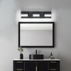 2-85.jpg LED Contemporary Vanity Lights Fixture Bathroom Wall Light Over Mirror Matt Black 3 Lights Dimmable