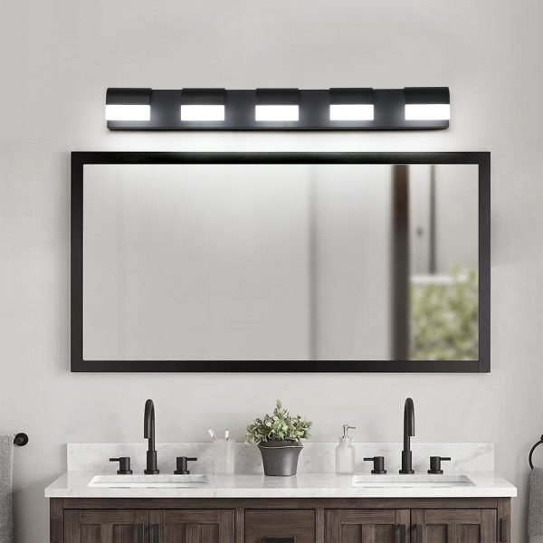 2-89.jpg Modern Bathroom Vanity Lighting 5-Light LED Vanity Lights Over Mirror Bath Wall Lighting