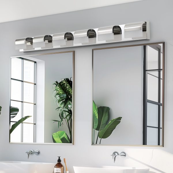 2-91.jpg Modern Bathroom Vanity Lighting 6-Light LED Vanity Lights Over Mirror Bath Wall Lighting