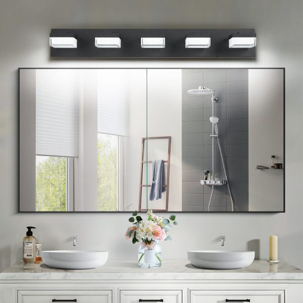 2-98.jpg Bathroom Vanity Lights Over Mirror for Mirror Led Light Fixture 5 Lights Modern Black Vanity Light