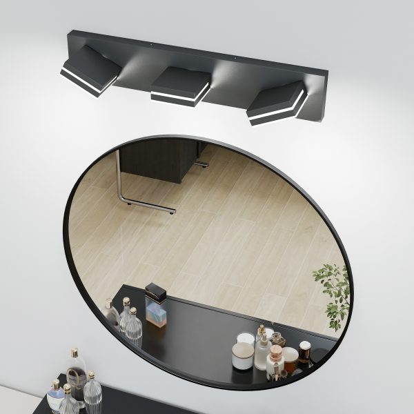 Modern Chrome LED Vanity Light, 3-Lights Wall Sconce for Bathroom and Mirror, Sleek Minimalist Design, Energy-Efficient, Easy to Install