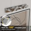 Modern Chrome LED Vanity Light, 4-Lights Wall Sconce for Bathroom and Mirror, Sleek Minimalist Design, Energy-Efficient, Easy to Install