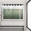 Modern Black LED Vanity Light, 8-Lights Wall Sconce for Bathroom and Mirror, Sleek Minimalist Design, Energy-Efficient, Easy to Install