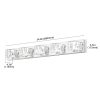 Modern Crystal 5-Light LED Wall Sconce C Elegant Chrome Bathroom Vanity Light with Clear Crystal Shades for Bathroom, Bedroom, or Hallway