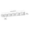 41" Modern Crystal 6-Light LED Wall Sconce C Elegant Chrome Bathroom Vanity Light with Clear Crystal Shades for Bathroom, Bedroom, or Hallway
