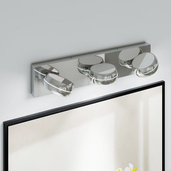 3-121.jpg LED Vanity Lights 20in Bathroom Lights Fixtures over Mirror 3 Light LED Lighting Fixture for Bathroom 18W Mirror Lighting Fixture Modern Bath Light Bar Chrome Bath