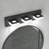 3-125.jpg LED Modern Bathroom Vanity Light Fixtures (3-Light, 20-Inch), Matte Black Modern Acrylic Bathroom Wall Lighting Fixtures Over Mirror (Cool White 6000K)