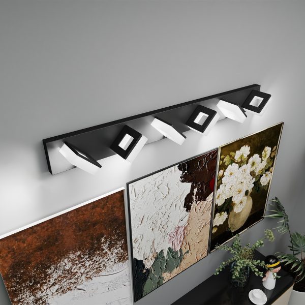 3-128.jpg LED Modern Bathroom Vanity Light Fixtures (6-Light, 39-Inch), Matte Black Modern Acrylic Bathroom Wall Lighting Fixtures Over Mirror (Cool White 6000K)
