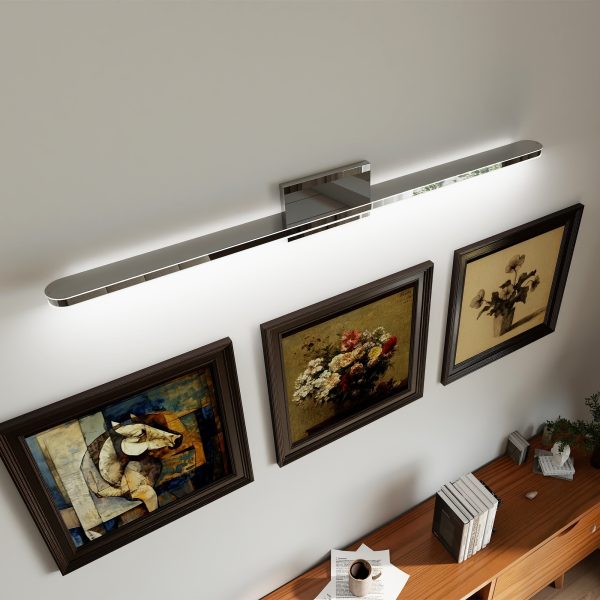 Modern LED Vanity Lights for Bathroom 40IN 24W Daylight White Chrome Light Fixtures Bathroom Lights Over Mirror Vanity Lighting Fixtures Vanity Light