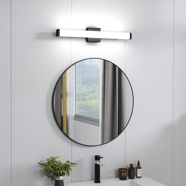 3-139.jpg Bathroom Vanity Light Black - 25 inch Modern Vanity Lights for Bathroom - 14W LED Bath Lights Over Mirror Cool White Light 6000K