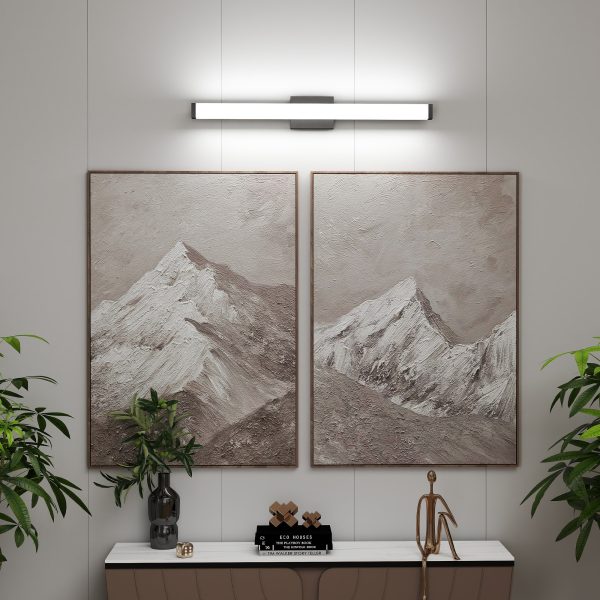 Bathroom Vanity Light Black - 33 inch Modern Vanity Lights for Bathroom - 18W LED Bath Lights Over Mirror Cool White Light 6000K