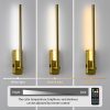 Battery Operated Wall Sconces with Remote Control,LED Rechargeable Picture Lights for Wall Wireless Led Lights for Bedroom with Magnetic Wall Light Fixtures,3CCT-Dimmable Brass Gold