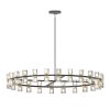 48 Inches Luxury Chandeliers Crystal Living Room Decorative Lights Simple Modern Dining Room LED Lighting,for Home Decor (Bulbs Included) Black