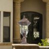 3-173.jpg 21"(H) Vintage Outdoor Lamp Post Light, Waterproof Garden Patio Lantern with Clear Glass Shade, Classic Bronze Finish, Ideal for Yard, Porch, Walkway, and Driveway Lighting (One Piece & No Bulb)