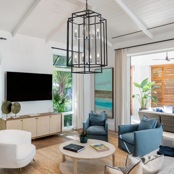 3-2.jpg 18" Modern 8-Light Geometric Pendant Chandelier, Industrial Metal Frame, Adjustable Hanging Light for Living Room, Dining Room, Kitchen (No Bulbs)