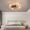 3-230.jpg Low Profile Caged Ceiling Fan with Lights Remote Control, Embedded modern industrial ceiling fan