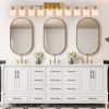 65inch Gold Bathroom Light Fixtures, Modern Bathroom Vanity Light with Milky White Glass Shade, Gold Wall Lamp Sconces for Mirror Bedroom, Living Room Hallway