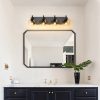 3-51.jpg Industrial Bathroom Vanity Light,4-Light Bathroom Lights Over Mirror with Clear Glass Globe Shade and Metal Base, Matte Black Bathroom Vanity Light Fixture(Bulbs Not Included)