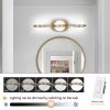 3-55.jpg Bathroom Vanity Light, LED 3 Bulb Crystal Sand Acrylic Shades, Wall Mounted Decorative Lighting Fixture, Suitable for Bathroom Vanity Mirror (Champagne Gold)