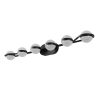 43" Black Minimalist LED Bathroom Vanity Light with Crystal Sand Acrylic Shades,6-Light Wall Mounted Decorative Lighting Fixture, Suitable for Bathroom Vanity Mirror