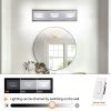Modern Dimmable Vanity Lights for Bathroom LED 3 Light Bathroom Lights Over Mirror Chrome Bath Wall Lighting