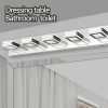 39" Modern Chrome 4-Light LED Vanity Light, Square Acrylic Lampshades Wall Mount Fixture for Bathroom, Mirror Lighting