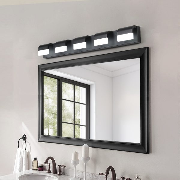3-89.jpg Modern Bathroom Vanity Lighting 5-Light LED Vanity Lights Over Mirror Bath Wall Lighting