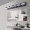4-100.jpg Modern 6-Light Black LED Vanity Mirror Light Fixture For Bathrooms And Makeup Tables