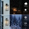 Outdoor Wall Light Fixtures, Exterior Waterproof Wall Lanterns, Porch Sconces Lighting with E26 Sockets & Glass Shades, Modern Matte Black Outside Lights for Patio Front Door Entryway Garage, 2-Pack