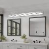 Modern Chrome LED Vanity Light, 8-Lights Wall Sconce for Bathroom and Mirror, Sleek Minimalist Design, Energy-Efficient, Easy to Install