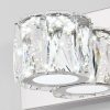 41" Modern Crystal 6-Light LED Wall Sconce C Elegant Chrome Bathroom Vanity Light with Clear Crystal Shades for Bathroom, Bedroom, or Hallway