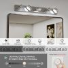 4-123.jpg LED Vanity Lights 35in Bathroom Lights Fixtures over Mirror 5 Light LED Lighting Fixture for Bathroom 18W Mirror Lighting Fixture Modern Bath Light Bar Chrome Bath