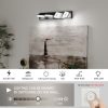 4-126.jpg LED Modern Bathroom Vanity Light Fixtures (4-Light, 25-Inch), Matte Black Modern Acrylic Bathroom Wall Lighting Fixtures Over Mirror (Cool White 6000K)