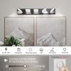 4-127.jpg LED Modern Bathroom Vanity Light Fixtures (5-Light, 32-Inch), Matte Black Modern Acrylic Bathroom Wall Lighting Fixtures Over Mirror (Cool White 6000K)