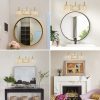 17" Modern Crystal Bathroom Vanity Light, 3-Light Golden Wall Sconce with Clear Glass Shade, Elegant Wall Mount Lighting for Bathroom, Powder Room, or Vanity Mirror (No Bulbs)