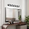 5 Lights Modern Black Vanity Light Up and Down Black Bathroom Lighting Fixtures LED Bathroom Wall Light Over Mirror 6000K
