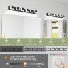 LED Black Modern Vanity Light 6 Light Matte Black Bathroom Vanity Lights Acrylic Bathroom Vanity Lights Fixtures
