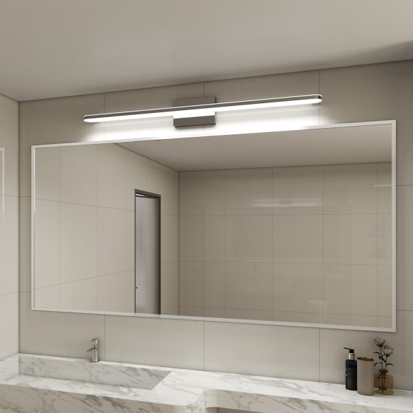 Modern LED Vanity Lights for Bathroom 40IN 24W Daylight White Chrome Light Fixtures Bathroom Lights Over Mirror Vanity Lighting Fixtures Vanity Light