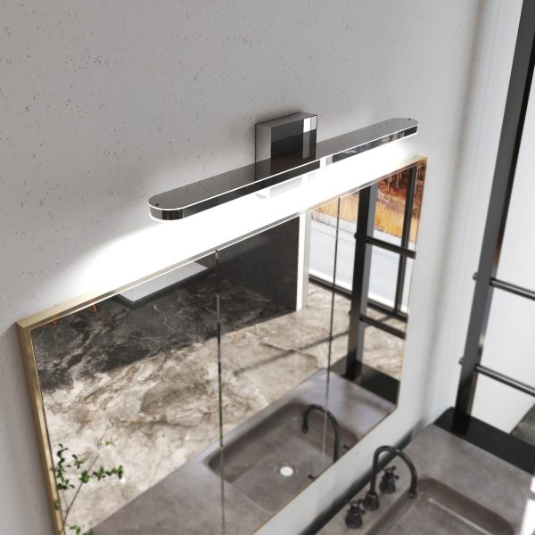 4-135.jpg Modern Bathroom Light Fixtures Dimmable LED Vanity Lights Chrome Lamps for Bathover Mirror 24 Inch Vanity Sconces Indoor 12W Bar Lighting for Bathrooms Restroom Bedroom 6000K Wall Light for Bathroom
